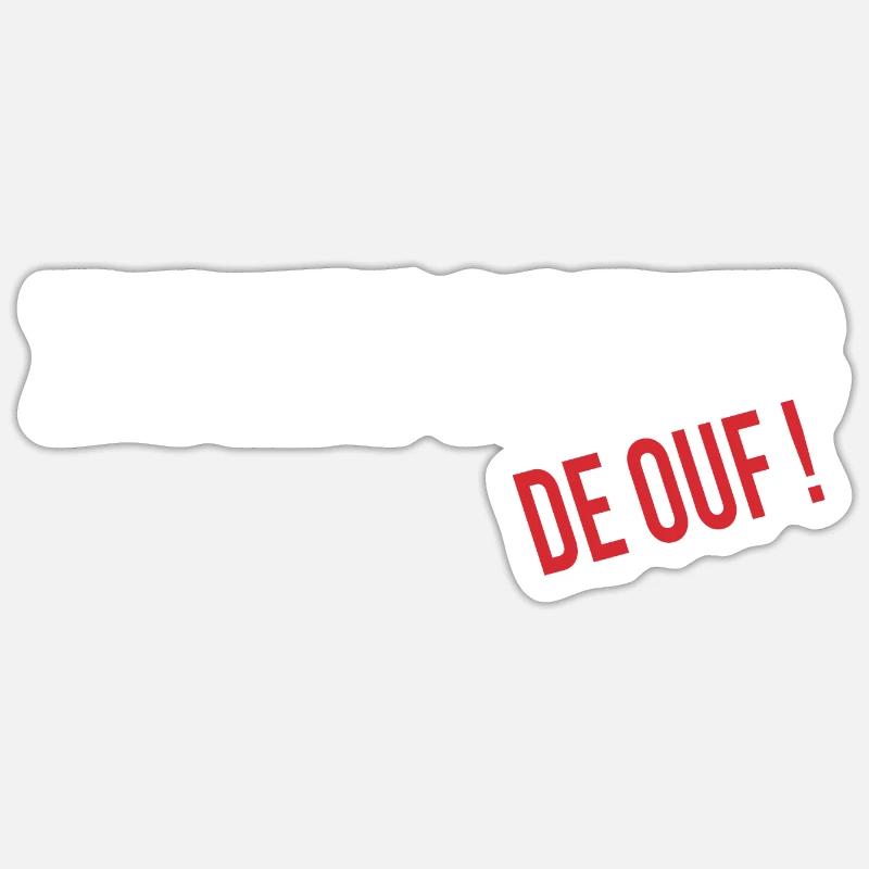 Bretonne de ouf - Sticker taille S (10 x 10 cm) - blanc mat