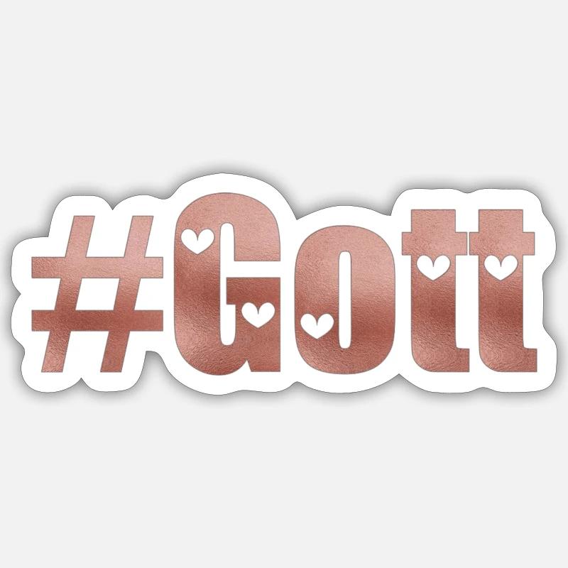 Gott - Sticker Größe S (10 x 10 cm) - Mattweiß
