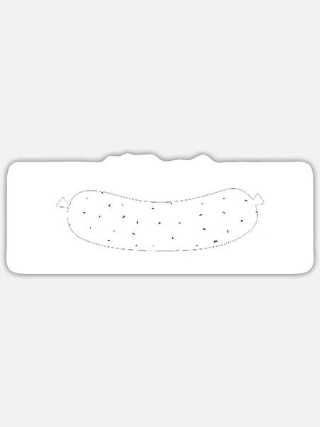 Weißwurst Bayern - Sticker Größe S (10 x 10 cm) - Mattweiß