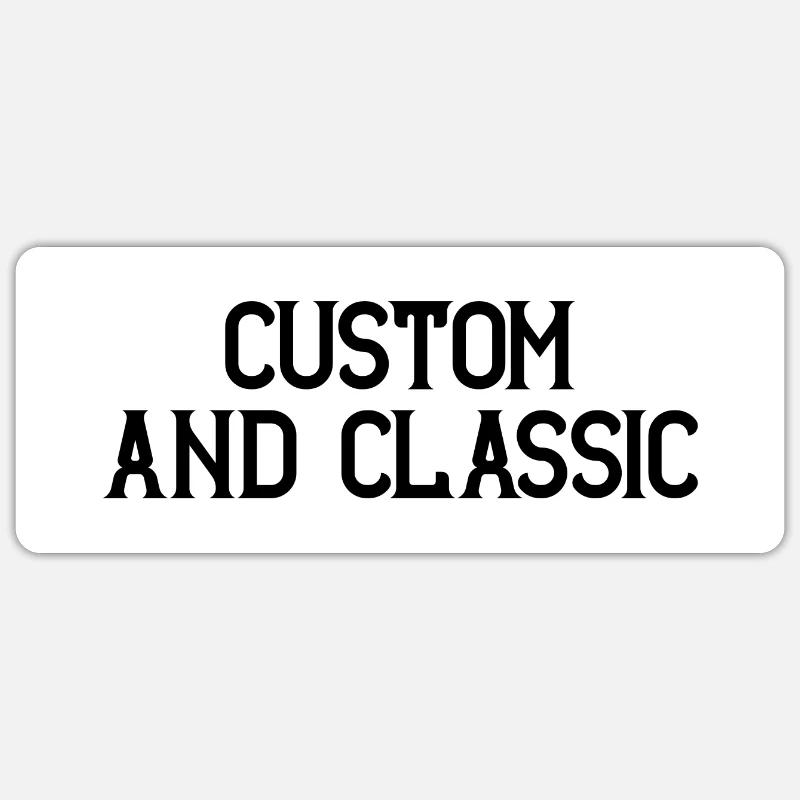 Custom and Classic - Sticker Größe S (10 x 10 cm) - Mattweiß