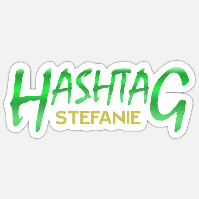 Stefanie - Sticker taille S (10 x 10 cm) - blanc mat