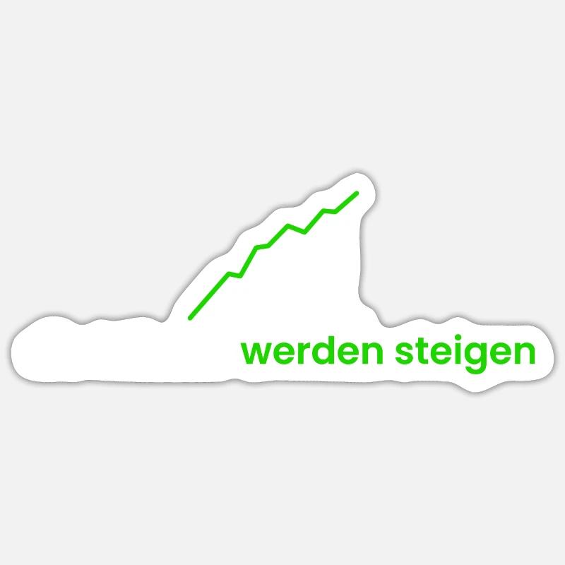 die Märkte werden steigen - Sticker Größe S (10 x 10 cm) - Mattweiß