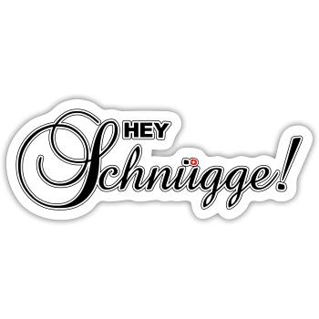 Hey fun! - Sticker size S (10 x 10 cm) - white matte - Front
