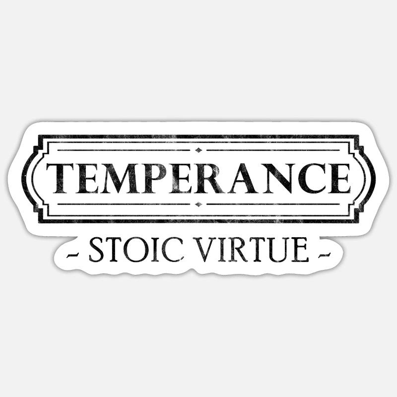 Vertu stoïcienne Tempérance Sticker taille S (10 x 10 cm)