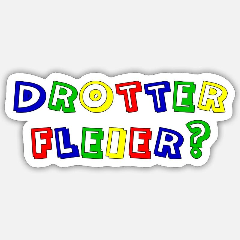 drotter fleier rand schwarz Sticker Größe S (10 x 10 cm)