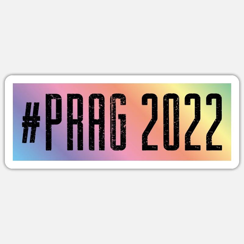Prague 2022 - Sticker taille S (10 x 10 cm) - blanc mat