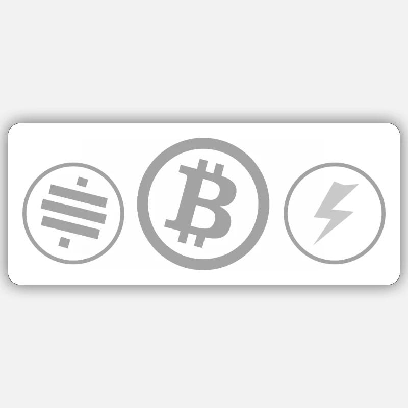 SATs btc and lightning - Sticker size S (10 x 10 cm) - white matte