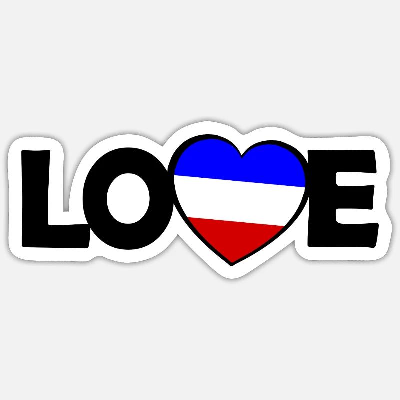 L’amour Français Sticker taille S (10 x 10 cm)