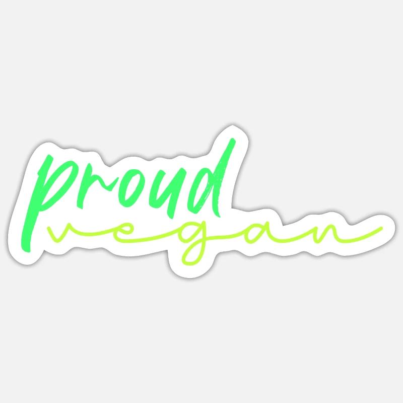 fier végétalien - Sticker taille S (10 x 10 cm) - blanc mat