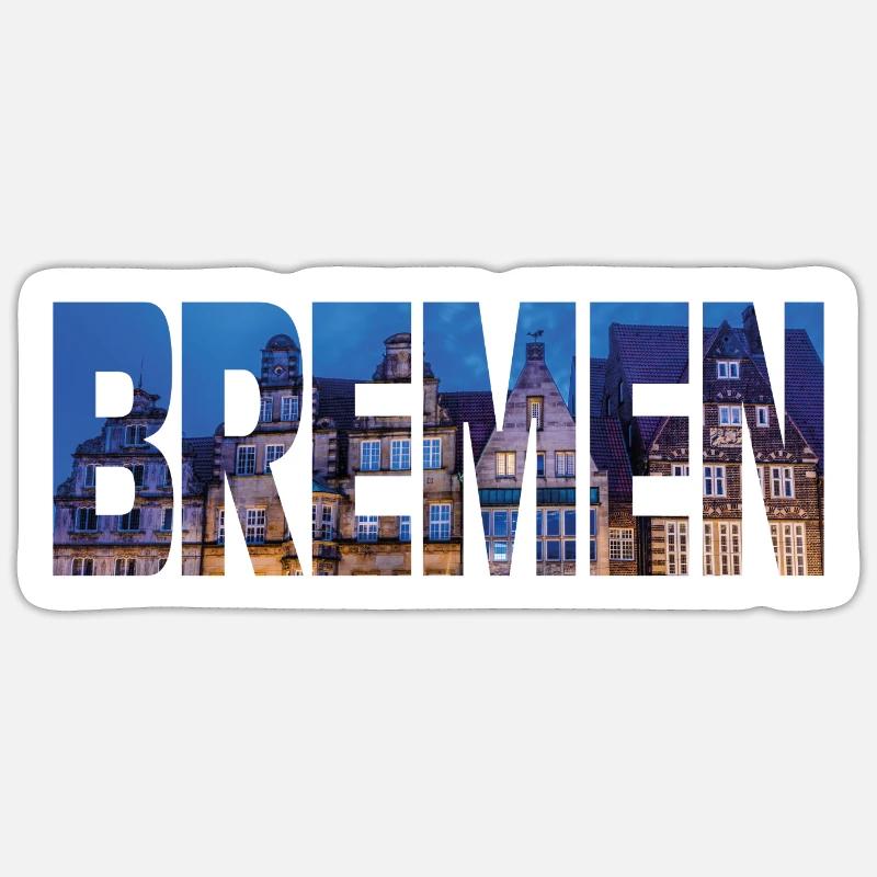 Bremen - Sticker size S (10 x 10 cm) - white matte