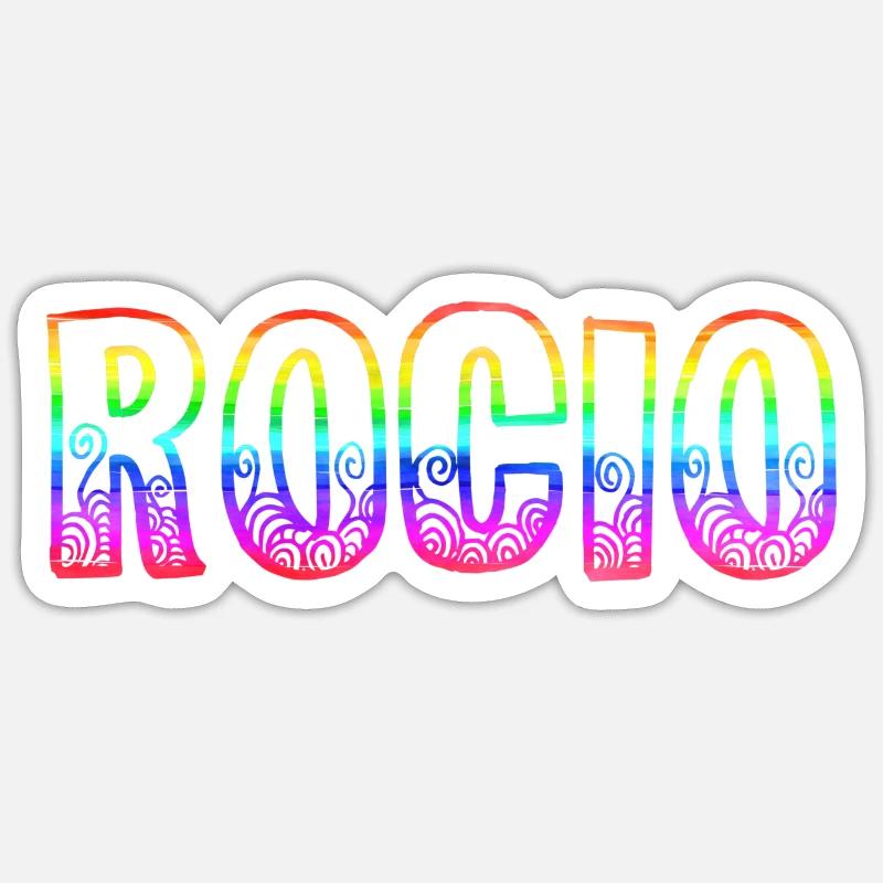 rocio rs arc-en-ciel - Sticker taille S (10 x 10 cm) - blanc mat