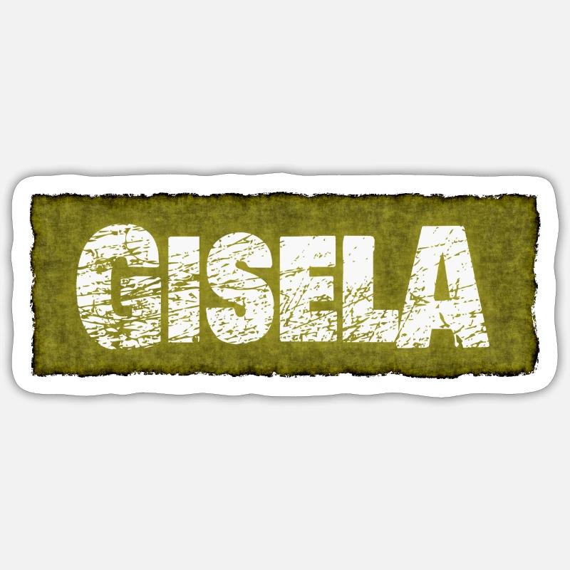 Gisèle - Sticker taille S (10 x 10 cm) - blanc mat