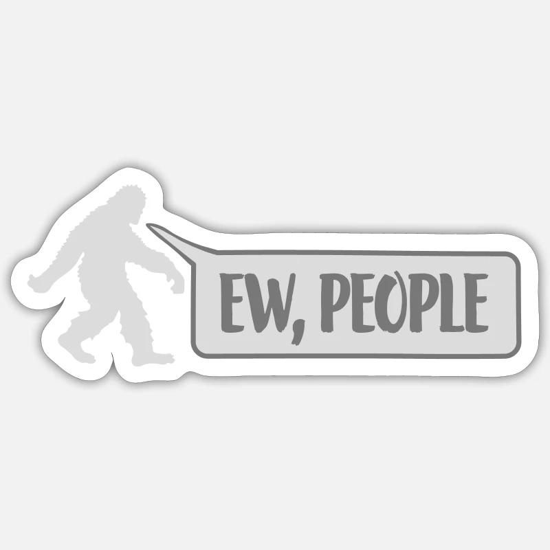 Yeti Citation ew people - Sticker taille S (10 x 10 cm) - blanc mat