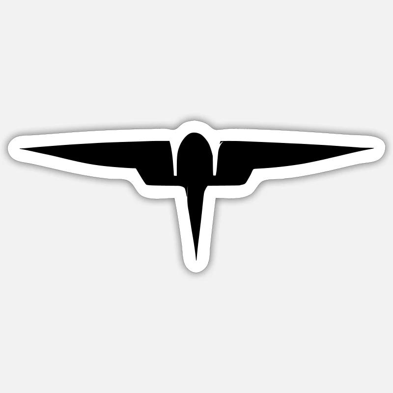 Luftfahrt-Emblem - Sticker Größe S (10 x 10 cm) - Mattweiß