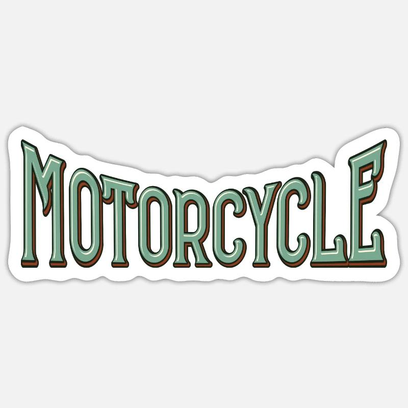 Motorcycle - Sticker Größe S (10 x 10 cm) - Mattweiß