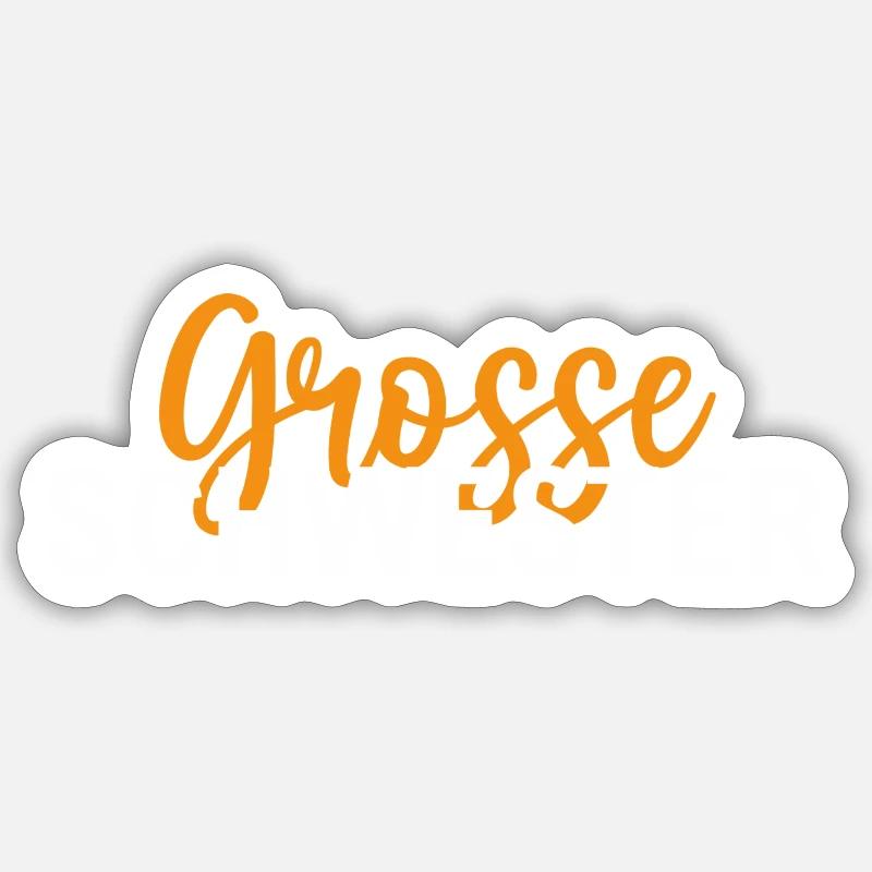 Große Schwester Sticker Größe S (10 x 10 cm)