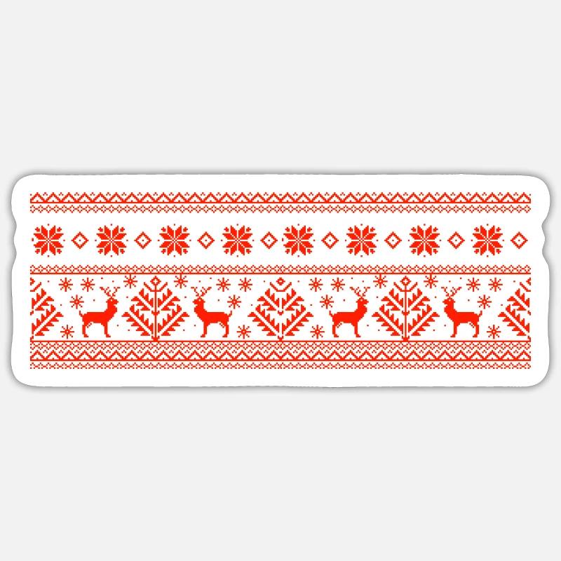 Noël - Sticker taille S (10 x 10 cm) - blanc mat