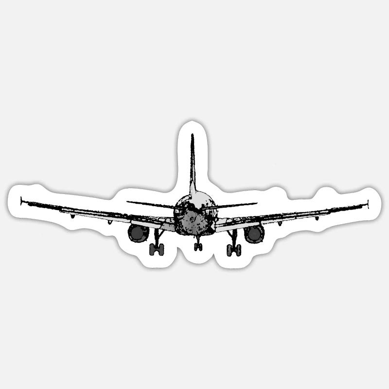 Approche d’atterrissage Sticker taille S (10 x 10 cm)