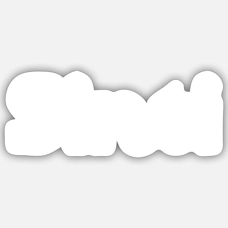 Sinti - White Writing - Sticker size S (10 x 10 cm) - white matte