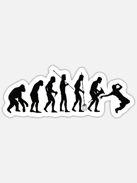 Tänzer Breakdancer Breakdance Tanzen Tanzsport - Sticker Größe S (10 x 10 cm) - Mattweiß