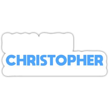 Christopher Name Spruch für stolze Christopher - Sticker Größe S (10 x 10 cm) - Mattweiß - Vorne