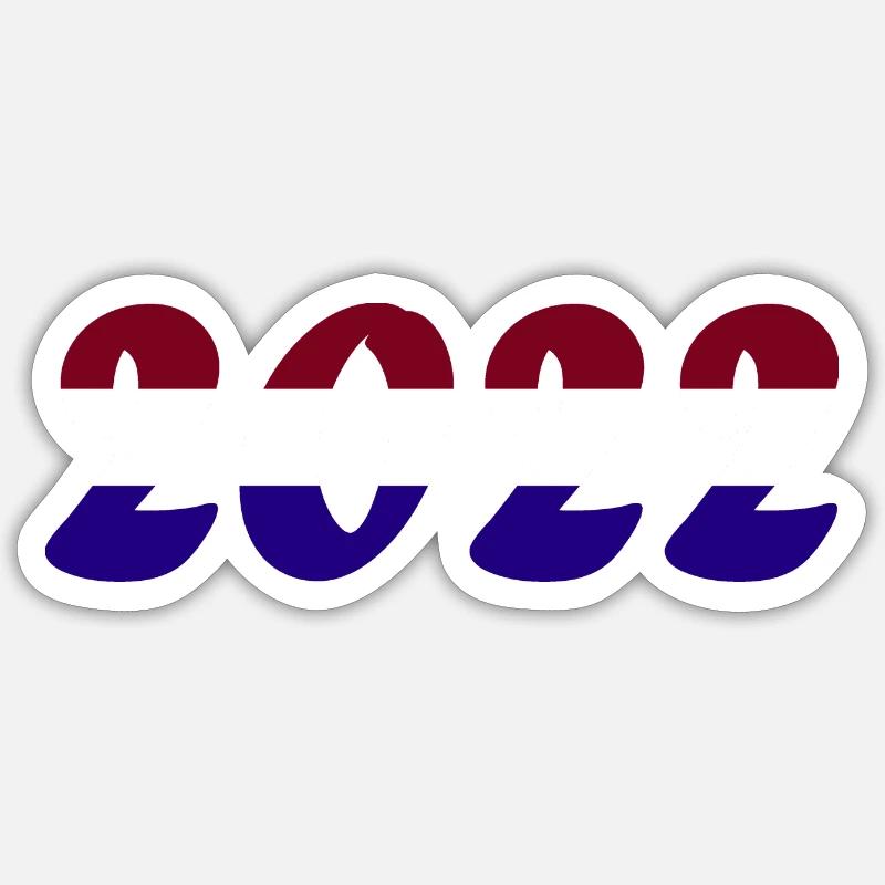 Équipe nationale des Pays-Bas - Sticker taille S (10 x 10 cm) - blanc mat