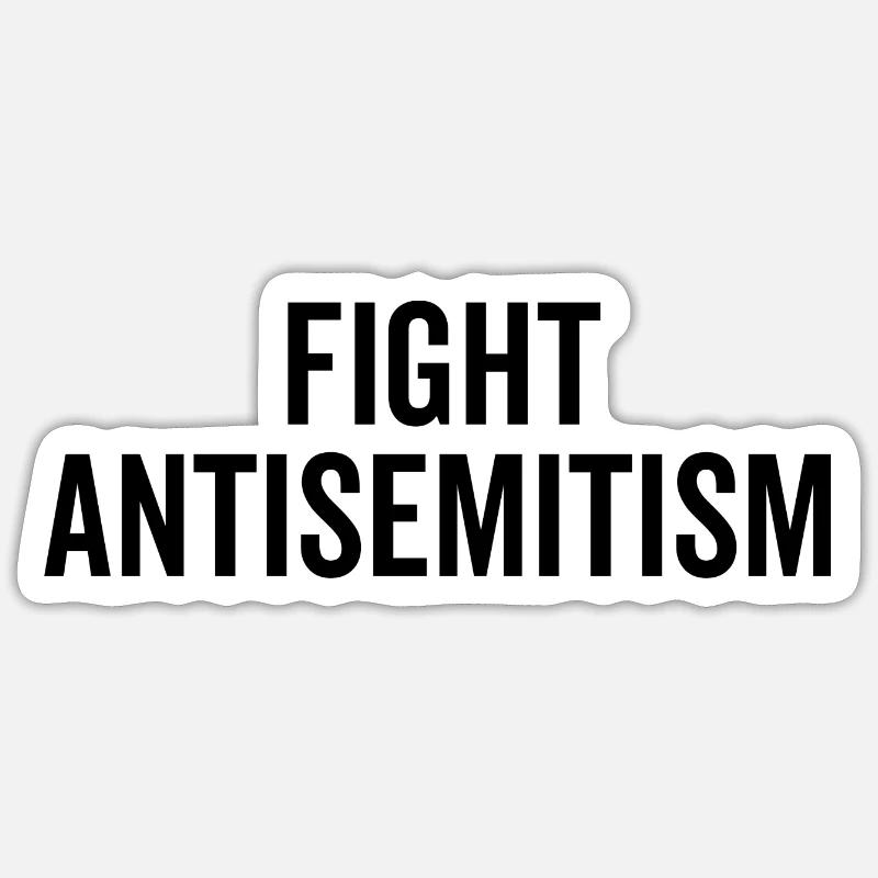 Kampf gegen Antisemitismus - Sticker Größe S (10 x 10 cm) - Mattweiß