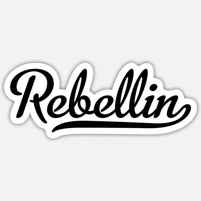 Rebellin - Sticker Größe S (10 x 10 cm) - Mattweiß