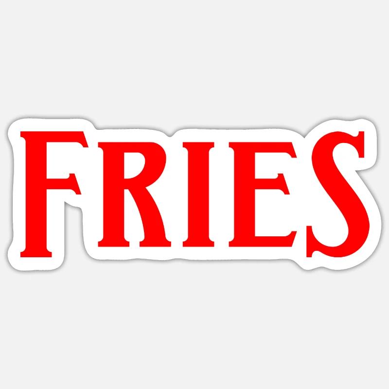Fries - Sticker Größe S (10 x 10 cm) - Mattweiß