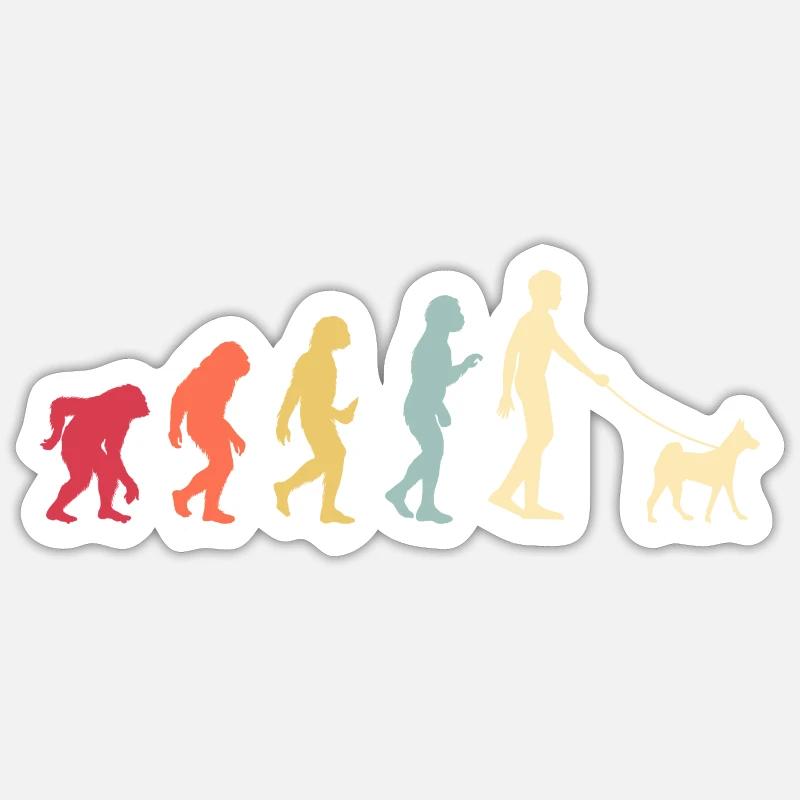 Basenji - Sticker Größe S (10 x 10 cm) - Mattweiß
