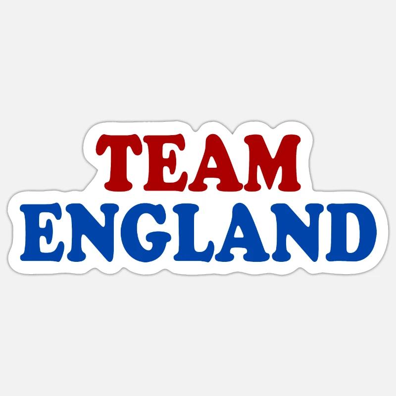 Team england - Sticker taille S (10 x 10 cm) - blanc mat