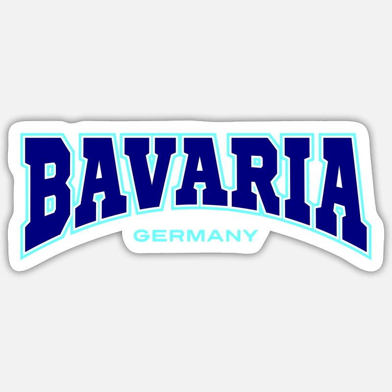 BAVARIA - Sticker Größe S (10 x 10 cm) - Mattweiß