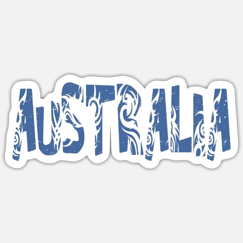 AUSTRALIA - Sticker size S (10 x 10 cm) - white matte