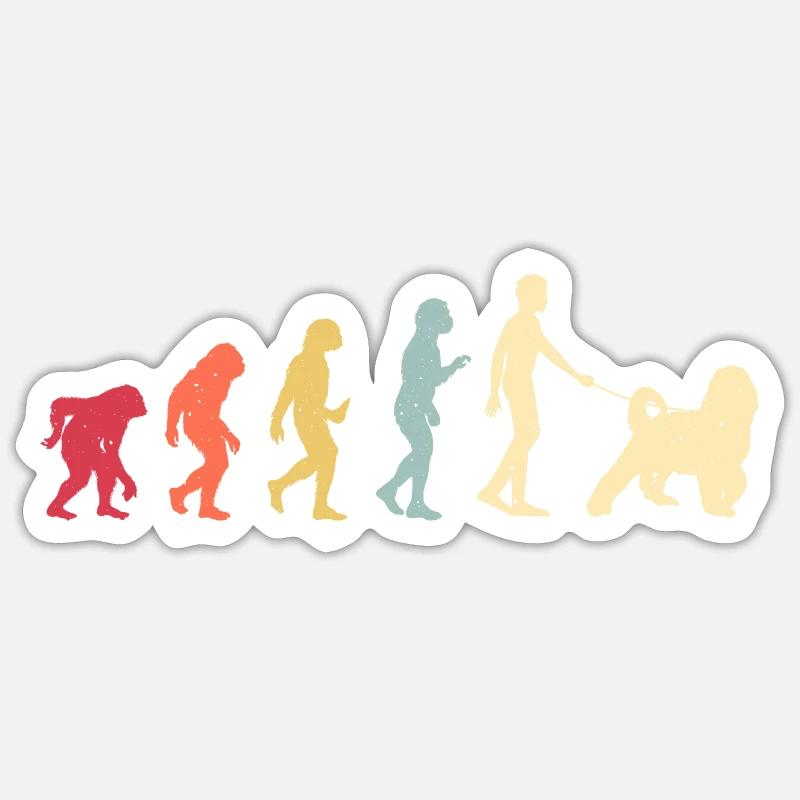 Bernedoodle Chien - Sticker taille S (10 x 10 cm) - blanc mat