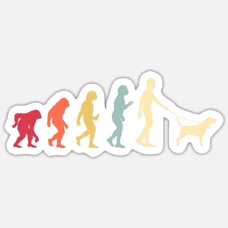 Beagle - Cadeau de chien - Sticker taille S (10 x 10 cm) - blanc mat