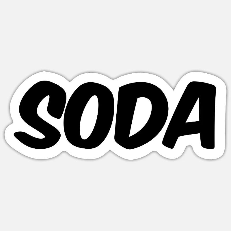 Soda - Sticker size S (10 x 10 cm) - white matte
