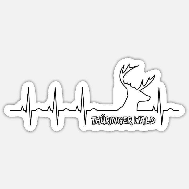 Forêt de Thuringe Sticker taille S (10 x 10 cm)