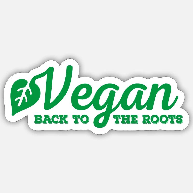 Végétalien Sticker taille S (10 x 10 cm)