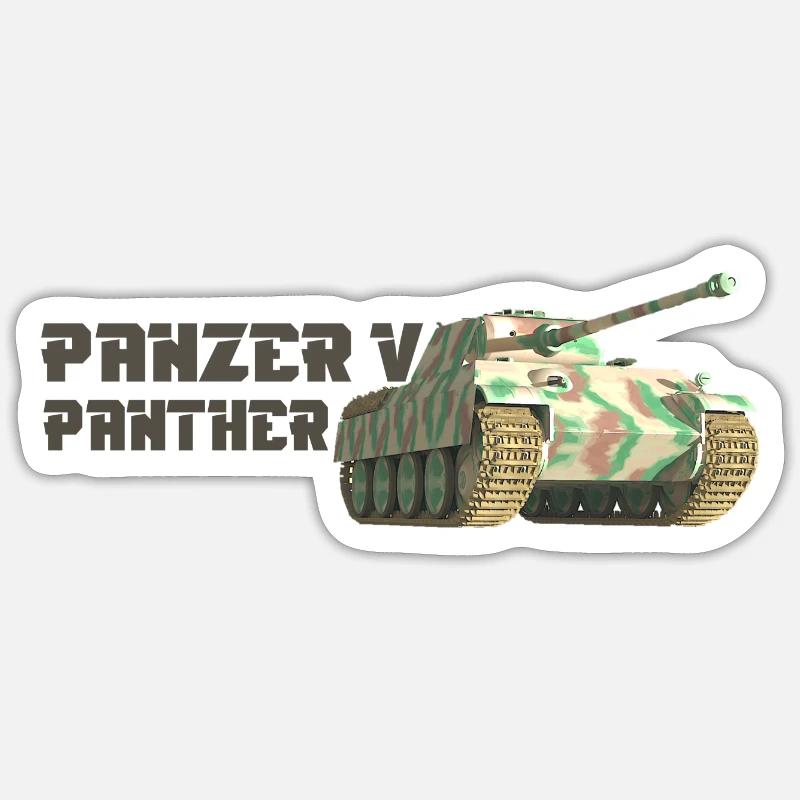 PANTHER - Sticker taille S (10 x 10 cm) - blanc mat