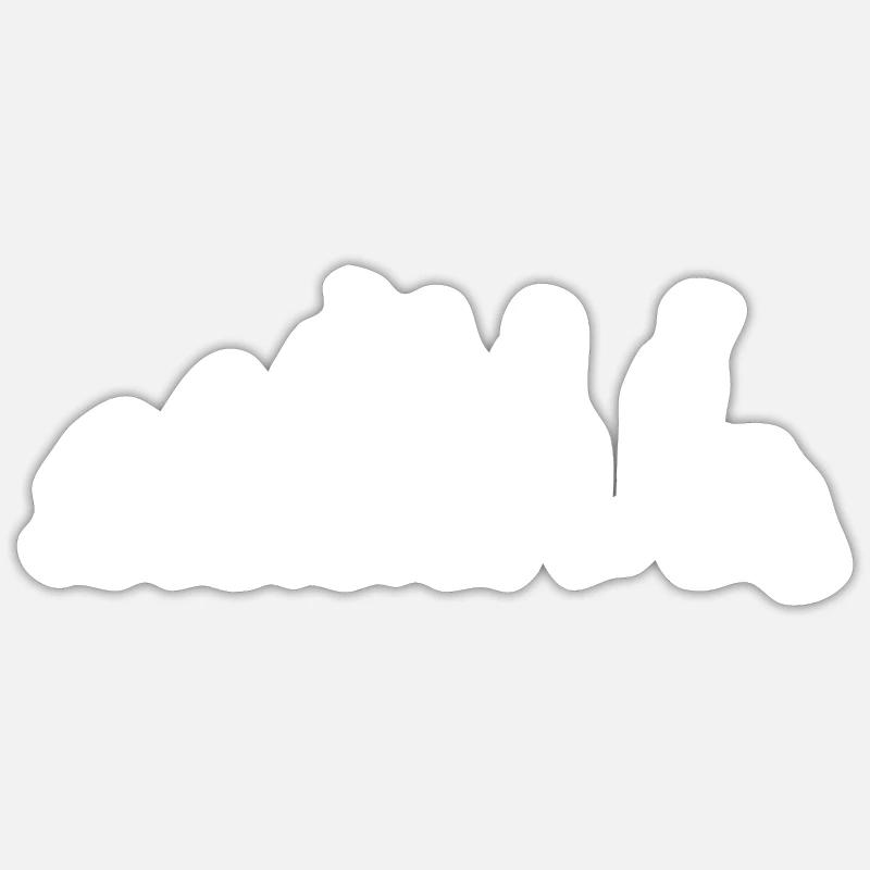 évolution jardinier - Sticker taille S (10 x 10 cm) - blanc mat