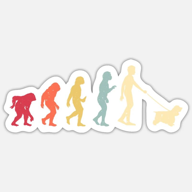 Cocker Spaniel - Sticker taille S (10 x 10 cm) - blanc mat