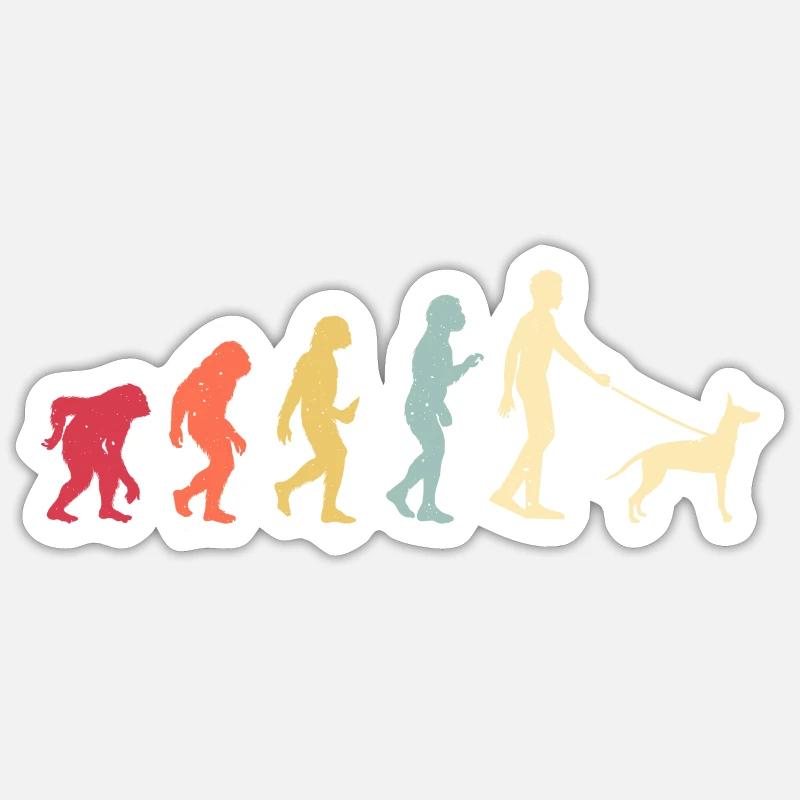 Cirneco dell Etna - Sticker taille S (10 x 10 cm) - blanc mat