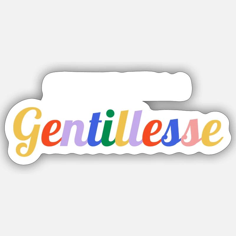 Gentillesse - Sticker taille S (10 x 10 cm) - blanc mat