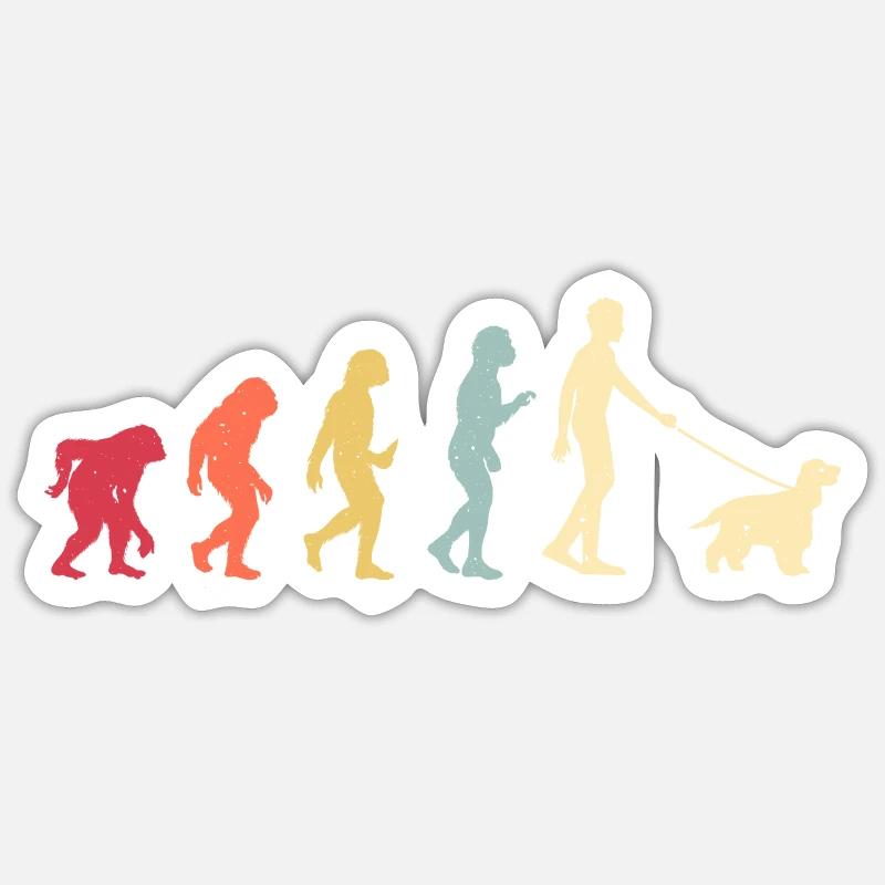 English Cocker Spaniel - Sticker Größe S (10 x 10 cm) - Mattweiß