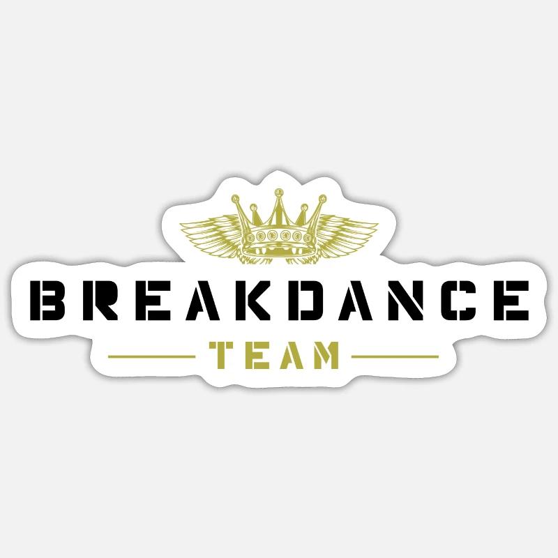 Breakdance Team - Sticker Größe S (10 x 10 cm) - Mattweiß
