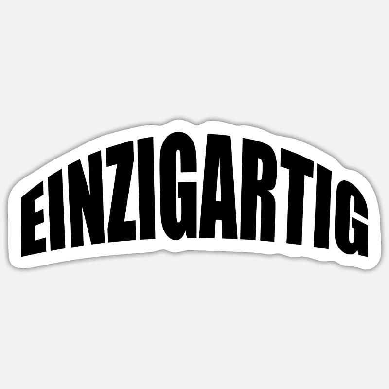 einzigartig Sticker Größe S (10 x 10 cm)