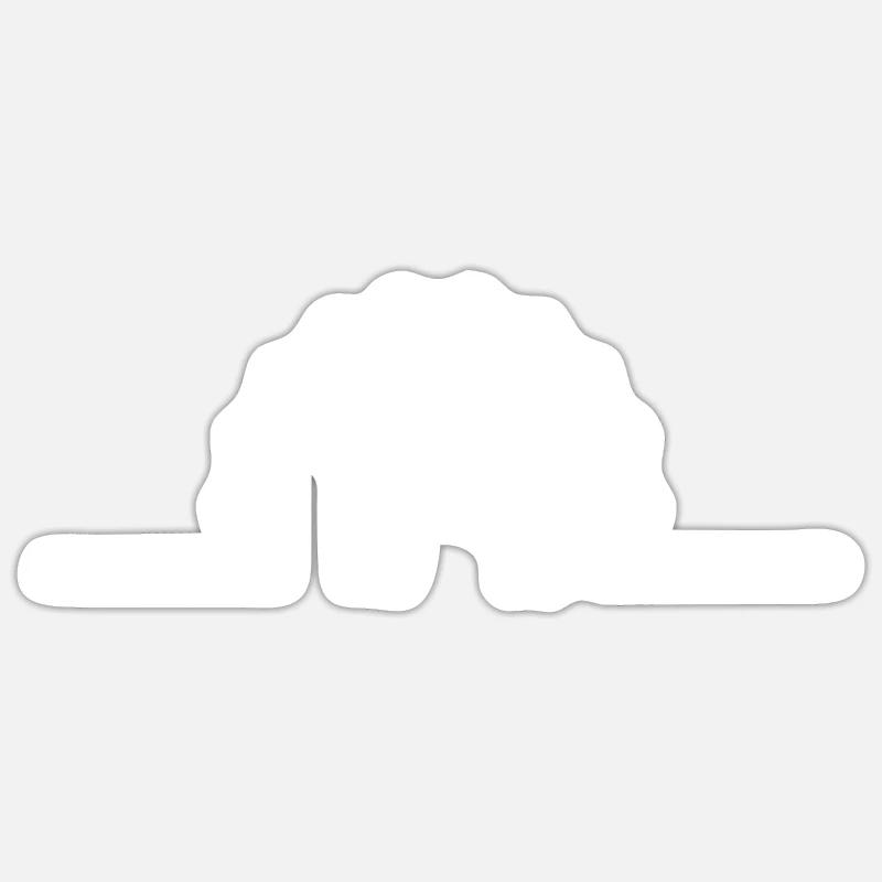 Hund Chien - Sticker taille S (10 x 10 cm) - blanc mat