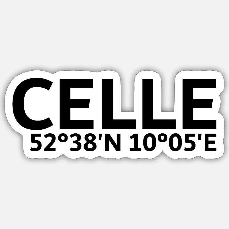 Coordonnées de celle - Sticker taille S (10 x 10 cm) - blanc mat