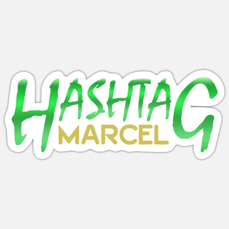 Marcel - Sticker size S (10 x 10 cm) - white matte
