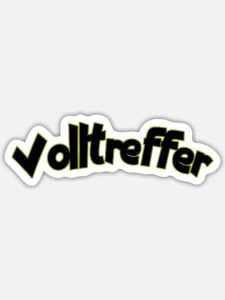 Volltreffer - Sticker Größe S (10 x 10 cm) - Mattweiß